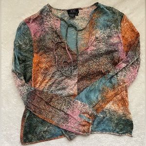 BCBG Silk Multicolored Blouse